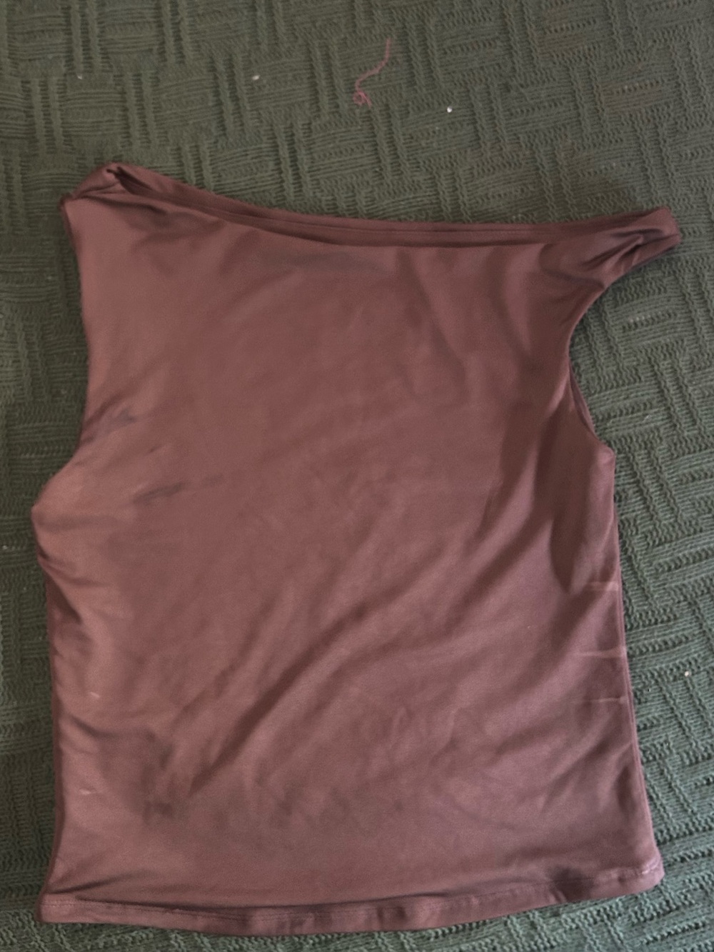 Madden Girl One-Shoulder Tank Top - Mauve Brown